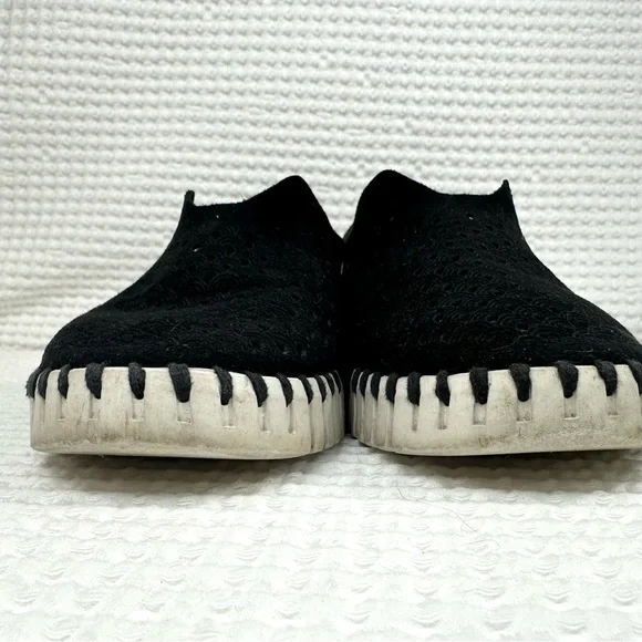 Ilse Jacobsen women’s black slip on Tulip platform sneakers size 38 US 7.5-8 - Picture 3 of 9
